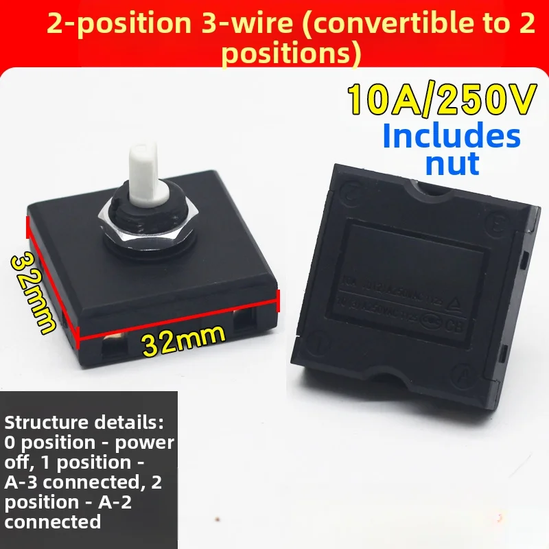 Electric Pot Steamer Switch Kit 3pcs 2 Settings 3 Settings Adjustable Temp Control 6 Amp 10 Amp 250 Volt Rated Units