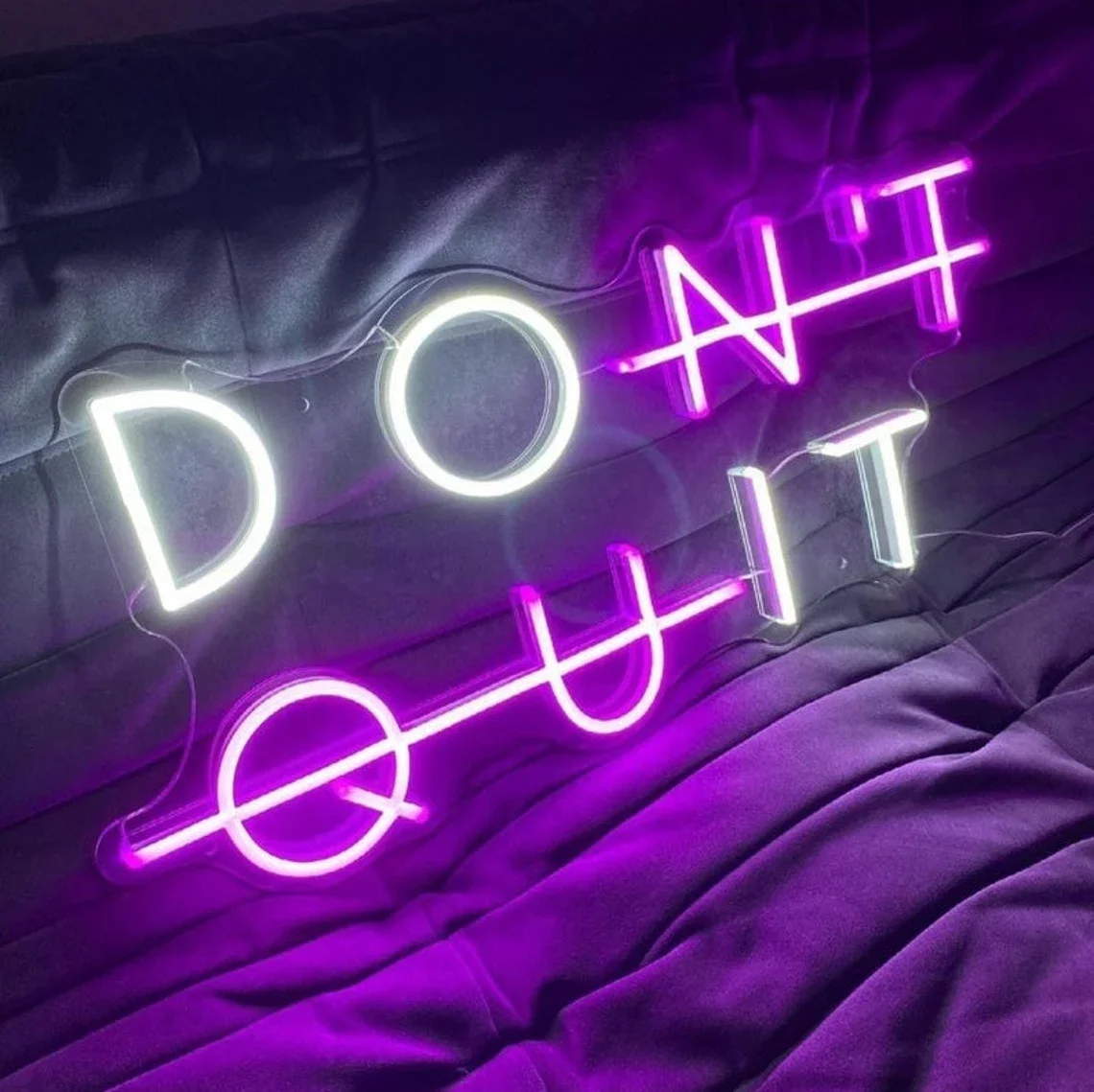 

DON'T QUIT Neon Sign Home Gym LED Light Motivation Neon Sign Light Up Led Sign