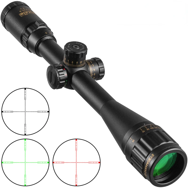 

6-24X44 Hunting Rifle Scope Sniper Airsoft Air Guns Tactical Optic Cross Sight Green Red Illuminated Riflescope