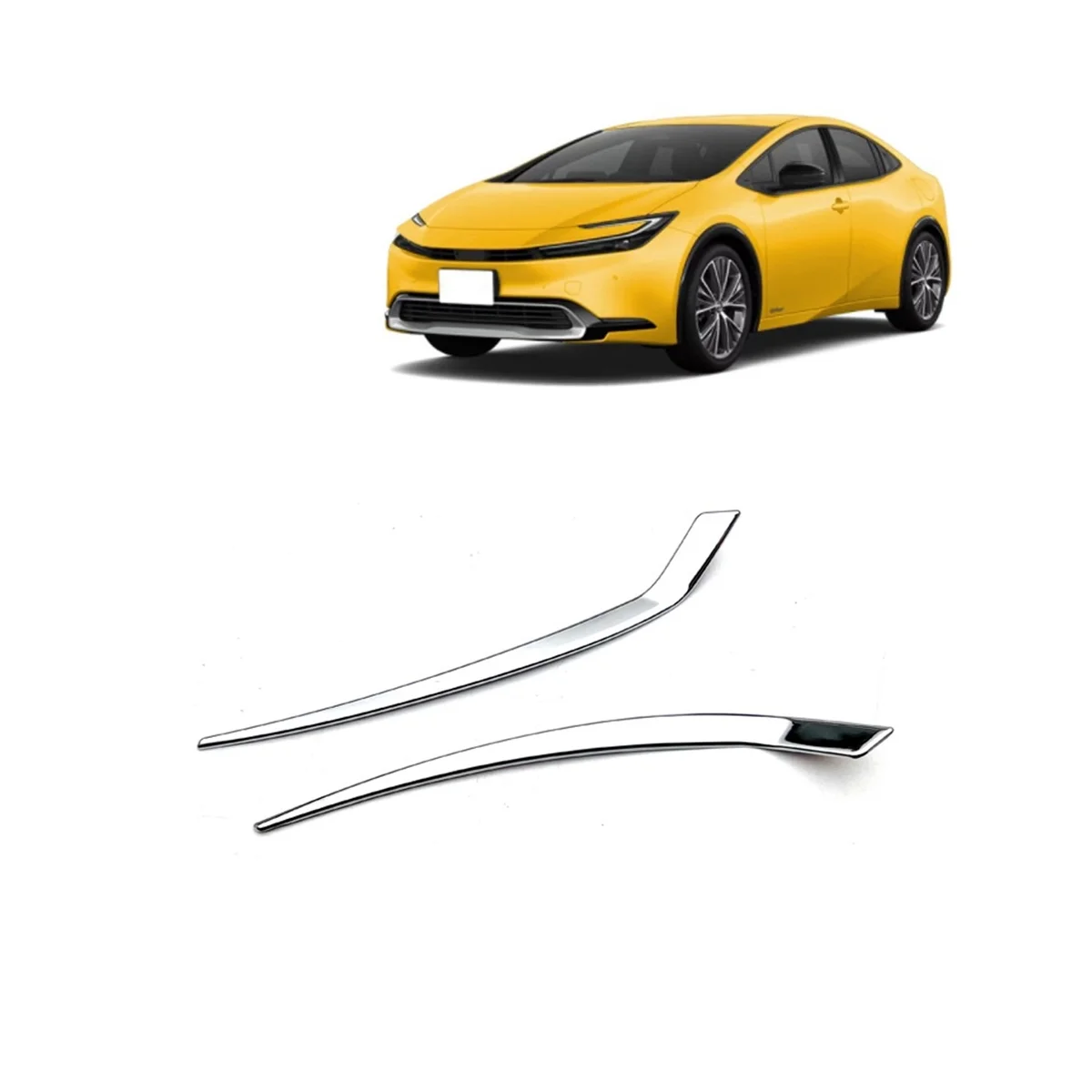 Rear Bumper Fog Light Cover Trim for Toyota Prius 60 Series 2023 Accessories, Chrome 2PCS