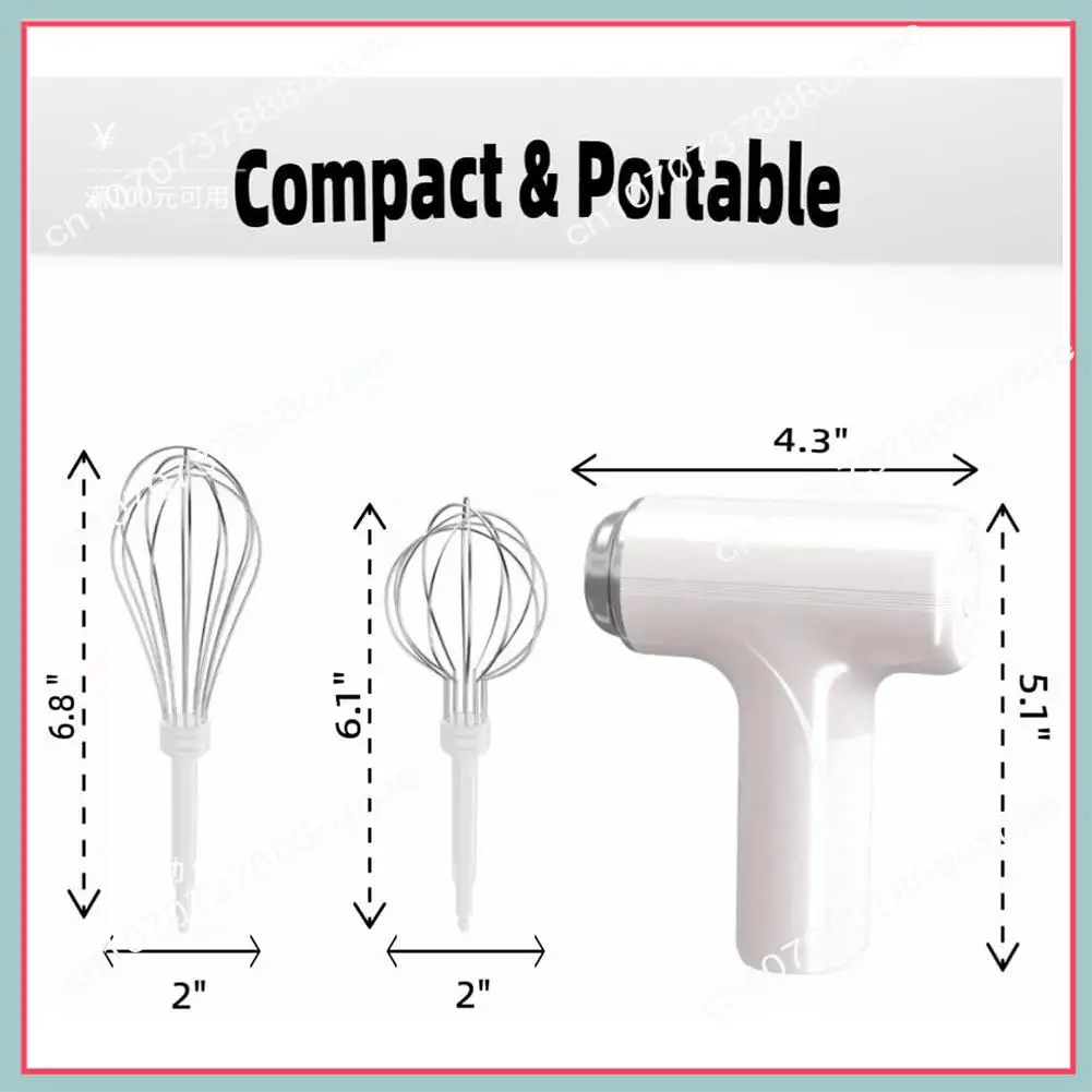 거품기 비터가 있는 A26P 휴대용 전기 믹서, 가정용 휴대용 우유 거품 제조기