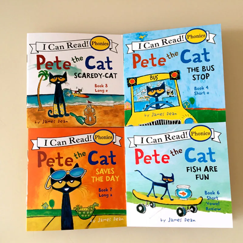 Cat Picture Book for Children, English Story, Small Hand, Bedtime Reading, I Can Read, Pete, 12 livros