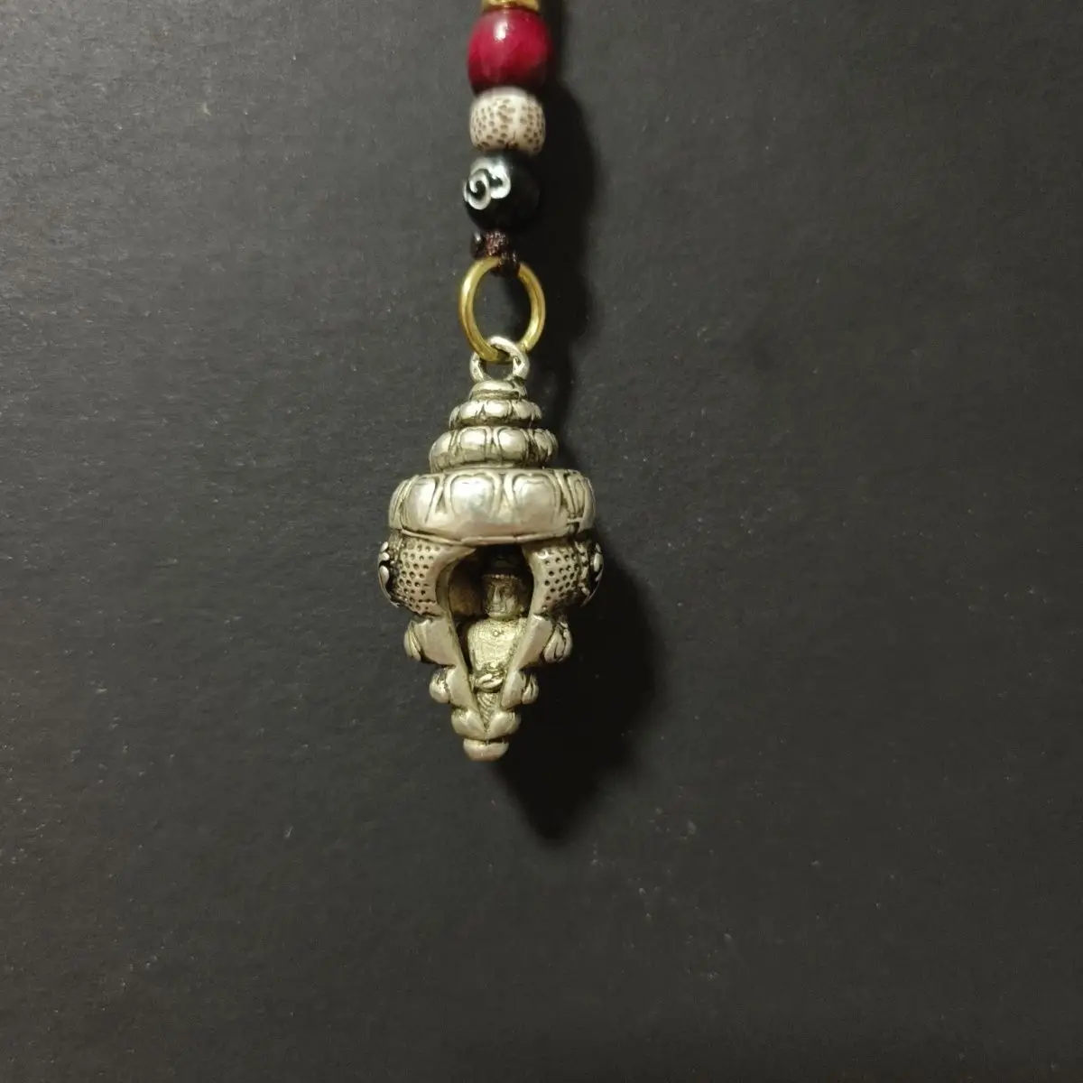 Tibetan Retro Style Handmade Eight Auspicious Conch Pendant Chinese Style Lucky Blessing Wealth Attracting Good Fortune Transfer