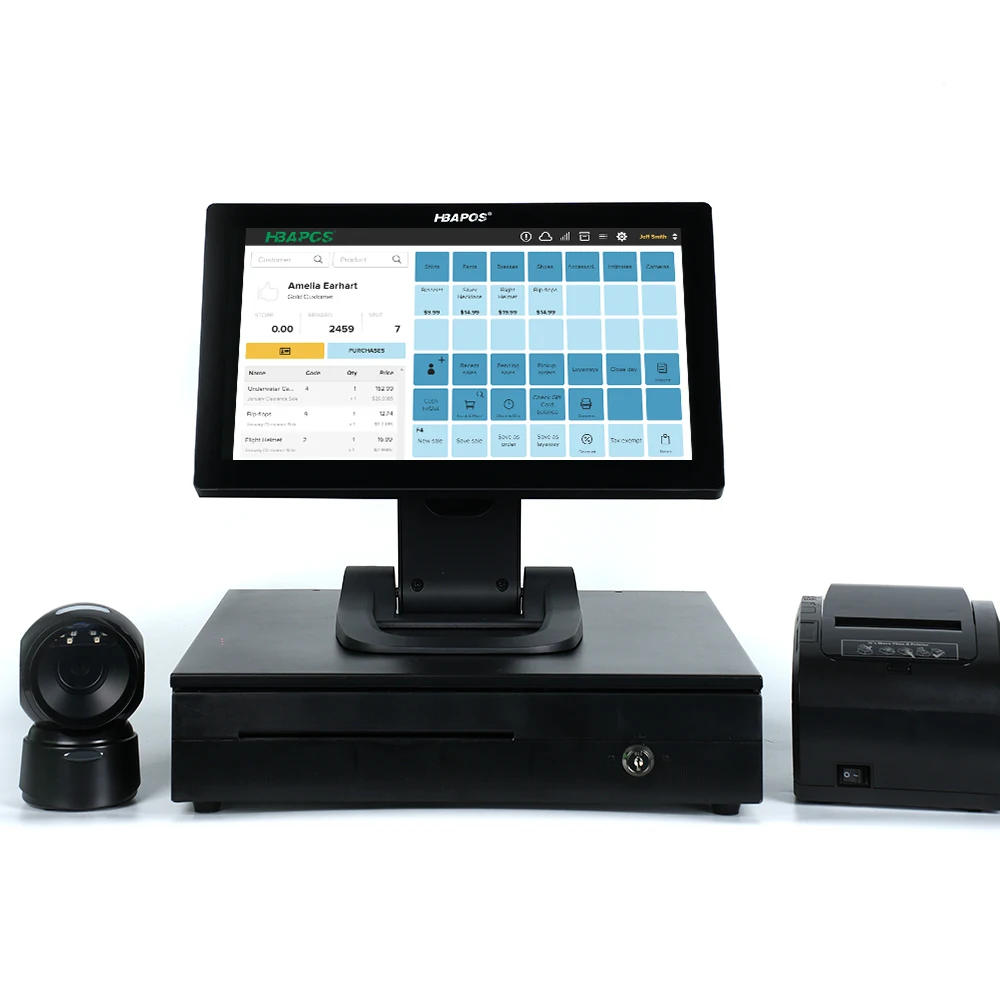 ATV&UTVHBA-Q2F 15inch Smart Desktop  Touch Screen Cash Drawer Cash Register Machine All in One Cloud Retail Pos System for Sale.
