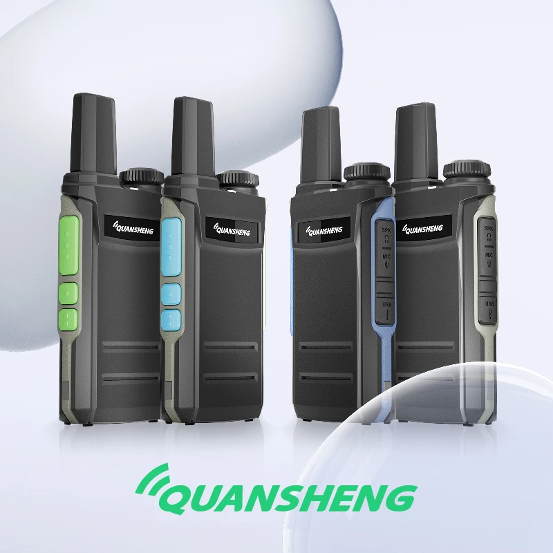 TG-A1 Light Walkie Talkies Rechargeable Slim Portable FM Transceiver Type-C Charging One Key Copy Frequency Two Way Radio