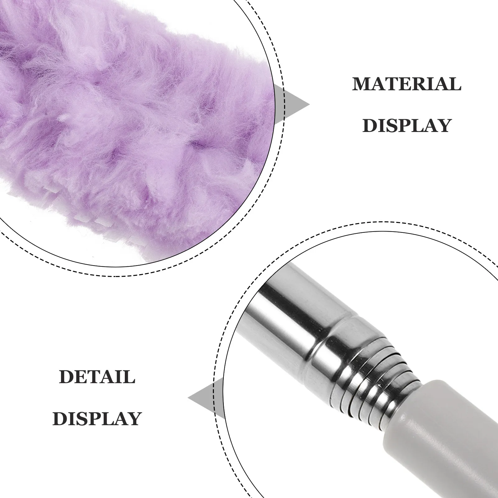 Telescopic Ceiling Dust Cleaner 14.3-73Inch Extension Rod Washable Electrostatic Duster Tool for High Fans Furniture Corners