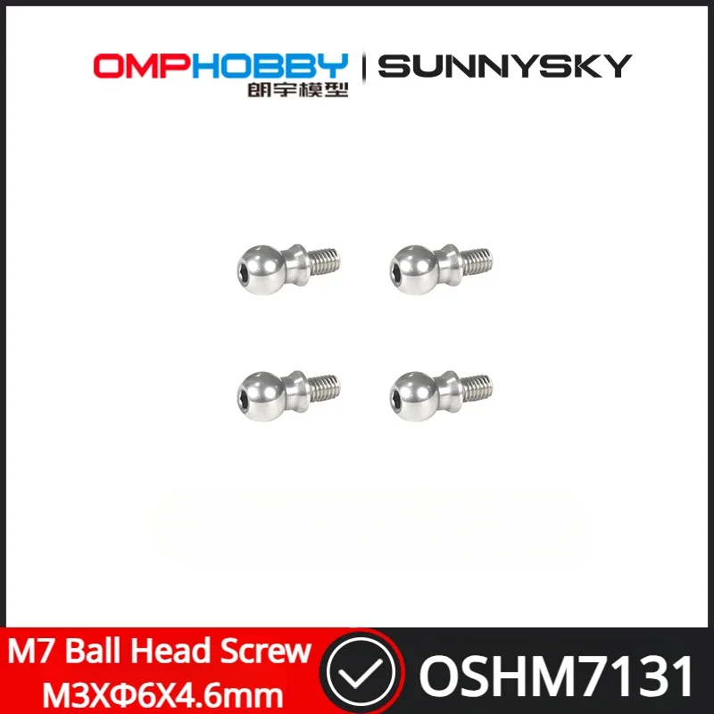 

OMPHOBBY M7 RC Helicopter Spare Parts Ball Head Screw M3XΦ6X4.6mm OSHM7131