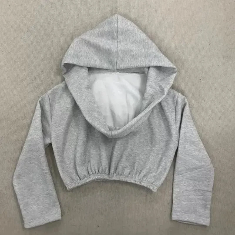 Moda Temperamento Personalità Casual Versatile DeepV Felpa con cappuccio da donna Harajuku Solido Semplice Colletto altalena Felpa con cappuccio a maniche lunghe