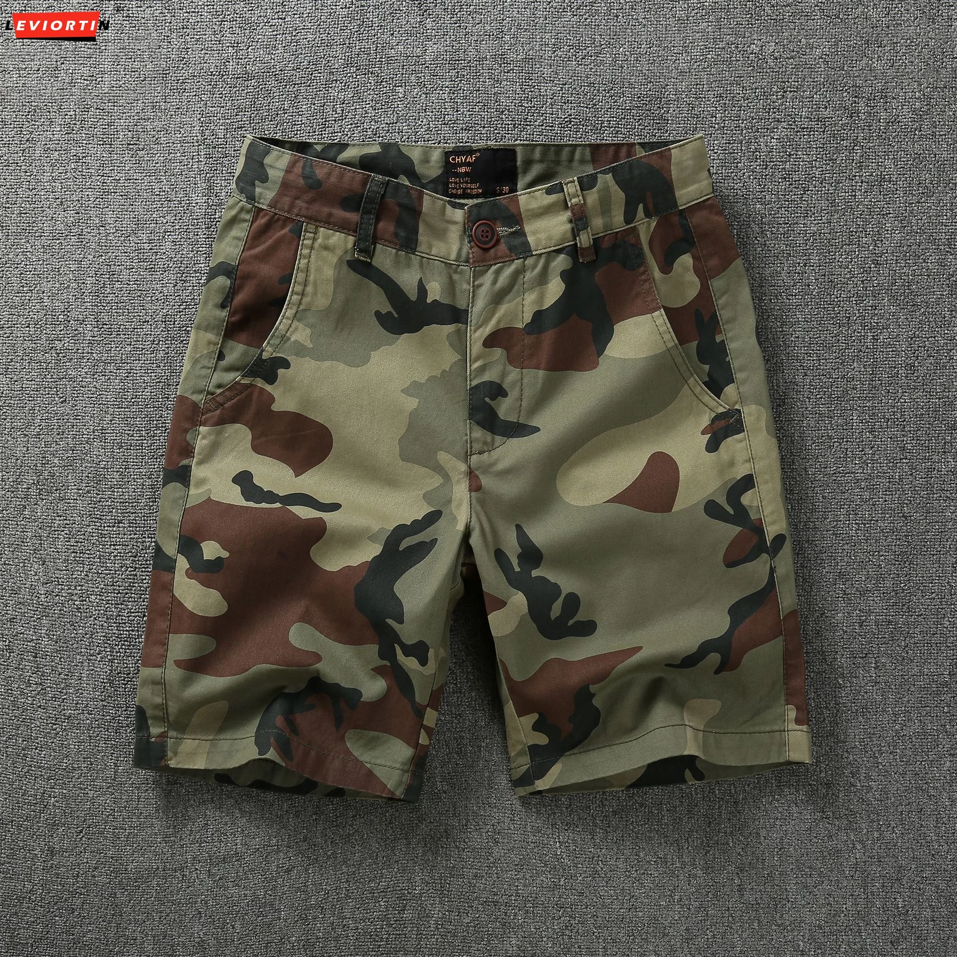 2024 Summer Men\'s Thin Loose Casual Pants Simple Wearable Work Clothes Camouflage Wear-resistant Tooling Sports Shorts For Man