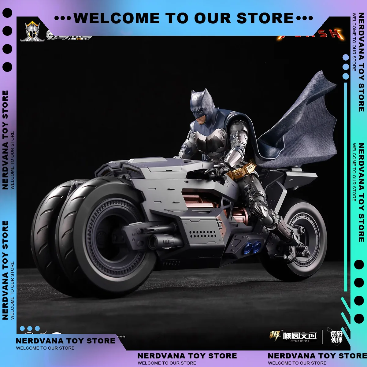 [IN STOCK] 1/12 Action Figure Batman Figurine Batmobile Batman Figure Batmobile Model Batmobile Anime Figure Statue Toys Gifts