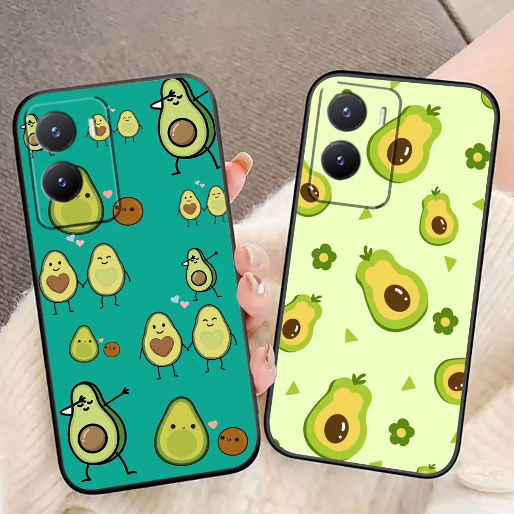 

Cartoon Fruit Avocado Phone Case For VIVO Y93 Y78 Y76 Y72 Y51 Y50 Y36 Y35 Y33T Y31 Y28 Y27 Y22S Y21 Y20 Y19 Y17S PLUS 4G 5G Case