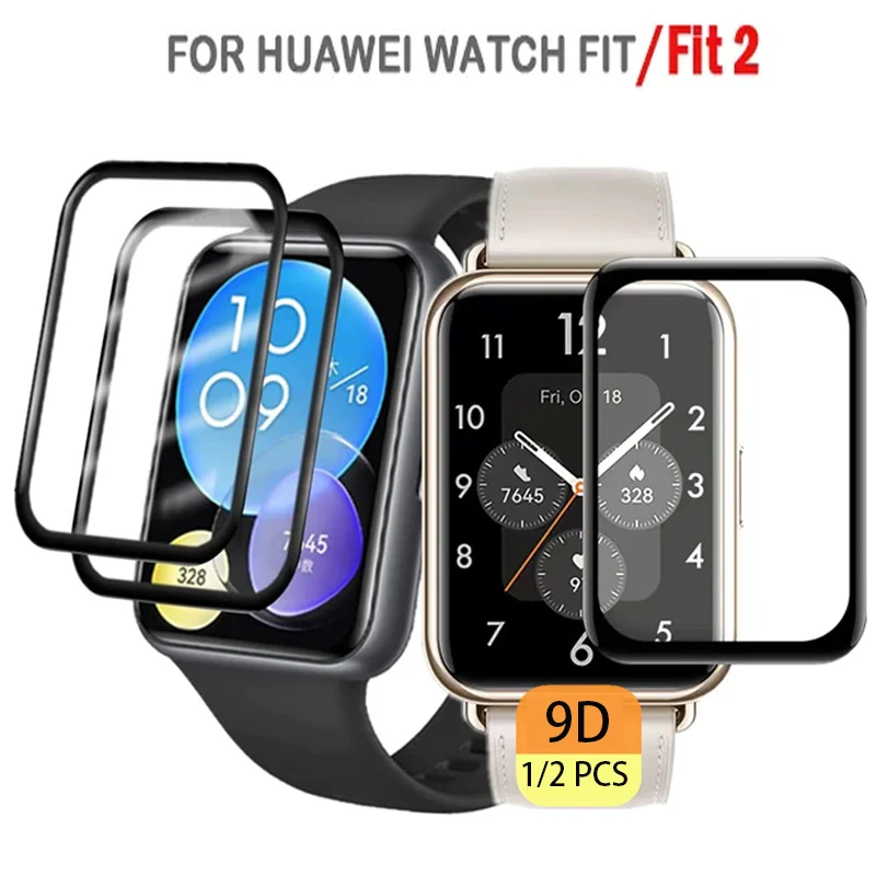 Soft Glass For Huawei Watch Fit 2/fit Smartwatch 9D HD full Film (not glass) Screen tempered Protector cover fit2 Accessories