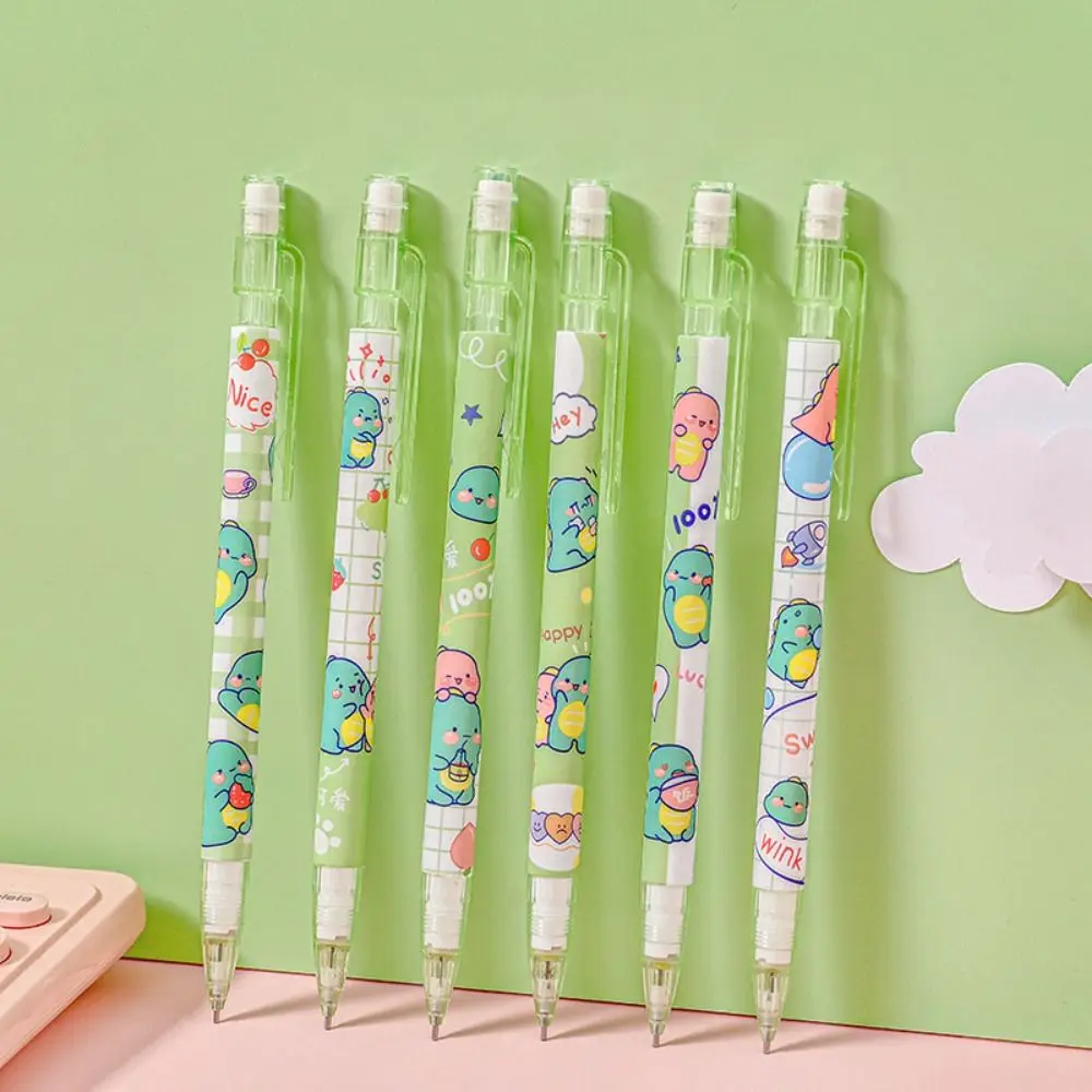 Pencil Refill 0.5mm Mechanical Pencil Animals Peach Automatic Pencils Cartoon Astronaut Press Pen Stationery