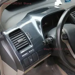 For Honda Civic 8th 2006 2007 2008 2009 2010 2011 Carbon Fiber ABS Driver Side Dashboard Cover Trim Moulding Accessories RHD Car