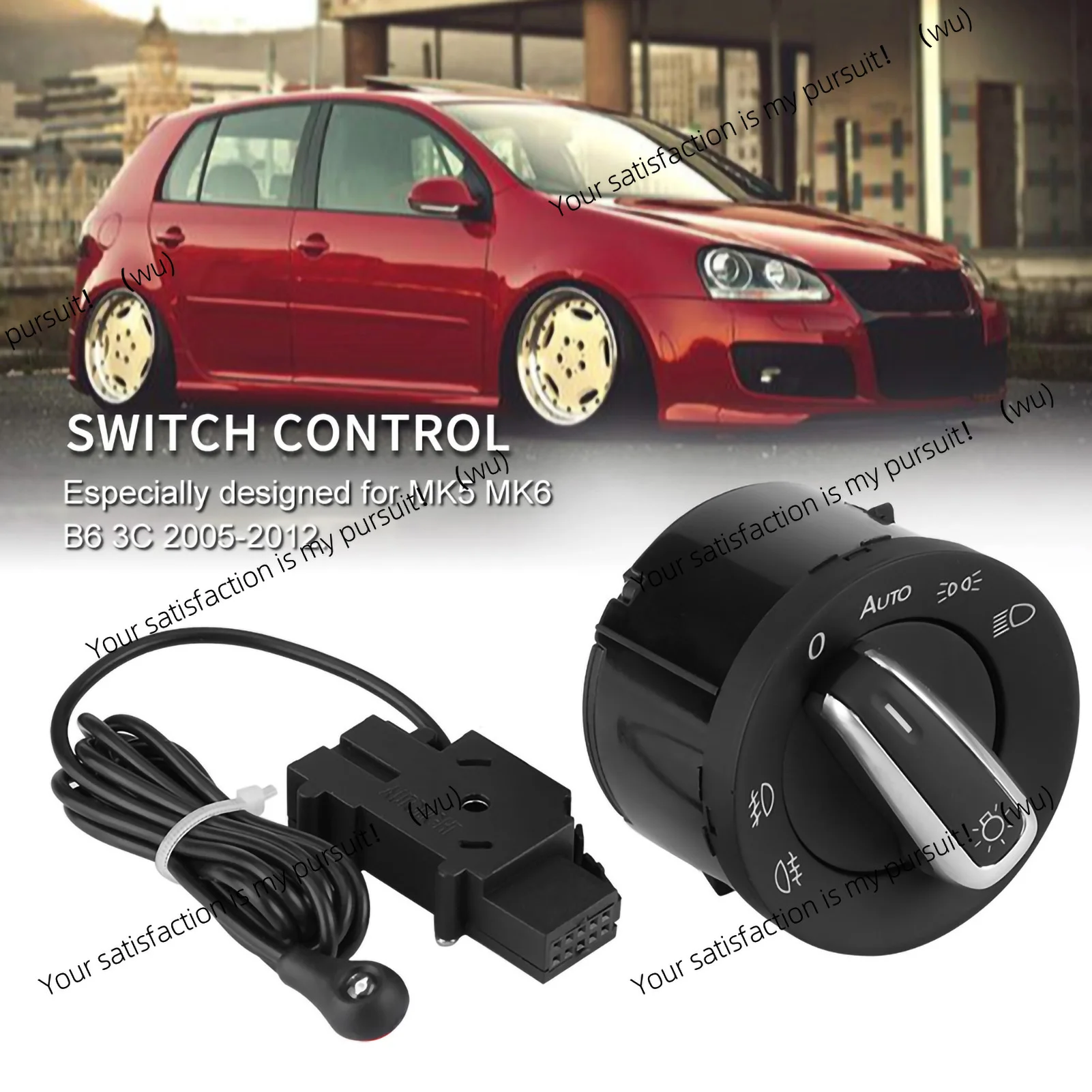 Automotive headlight switch control & sensor module, suitable for MK5 MK6 B6 3C 2005-2012 automotive headlight control