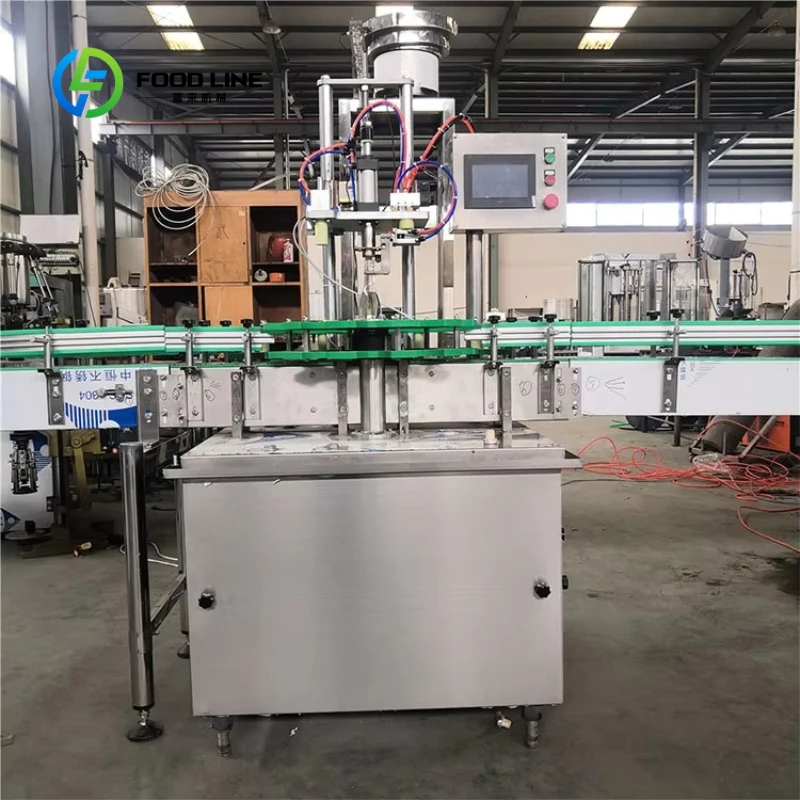 Customized Commercial Automatic Rotary Capping Machine Stainless Steel Auto Cap Sorting High Speed Bottle Sealing Capper