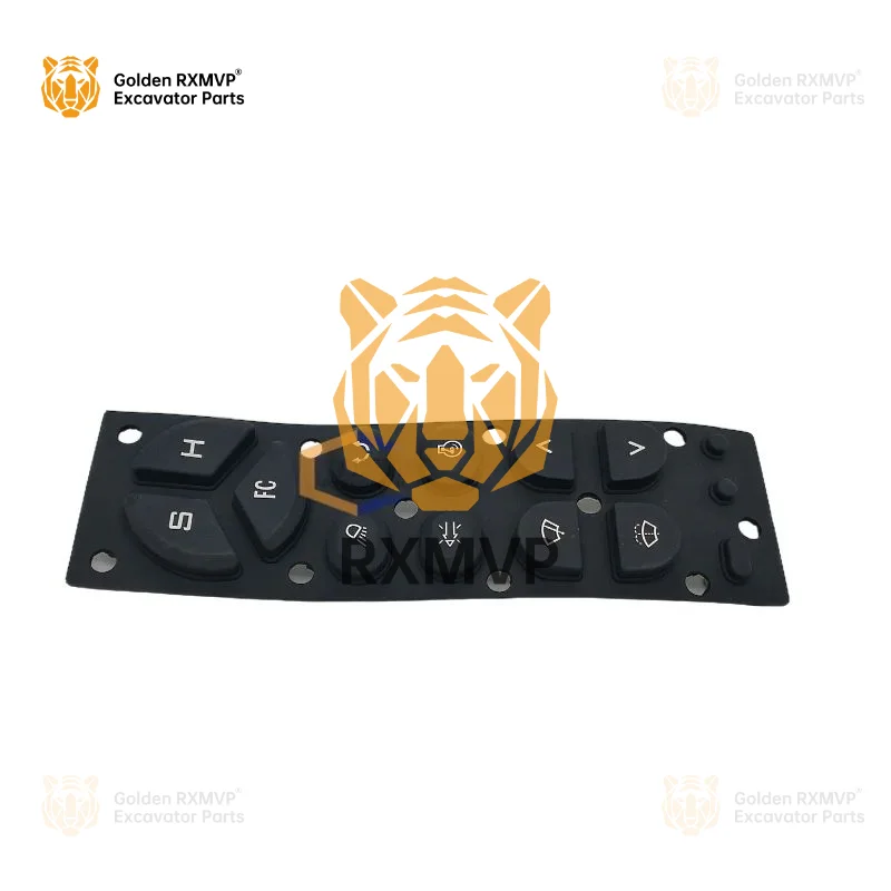 For SK 120/200/220-3/5/6 wiper console light panel button rubber button rubber switch excavator accessories