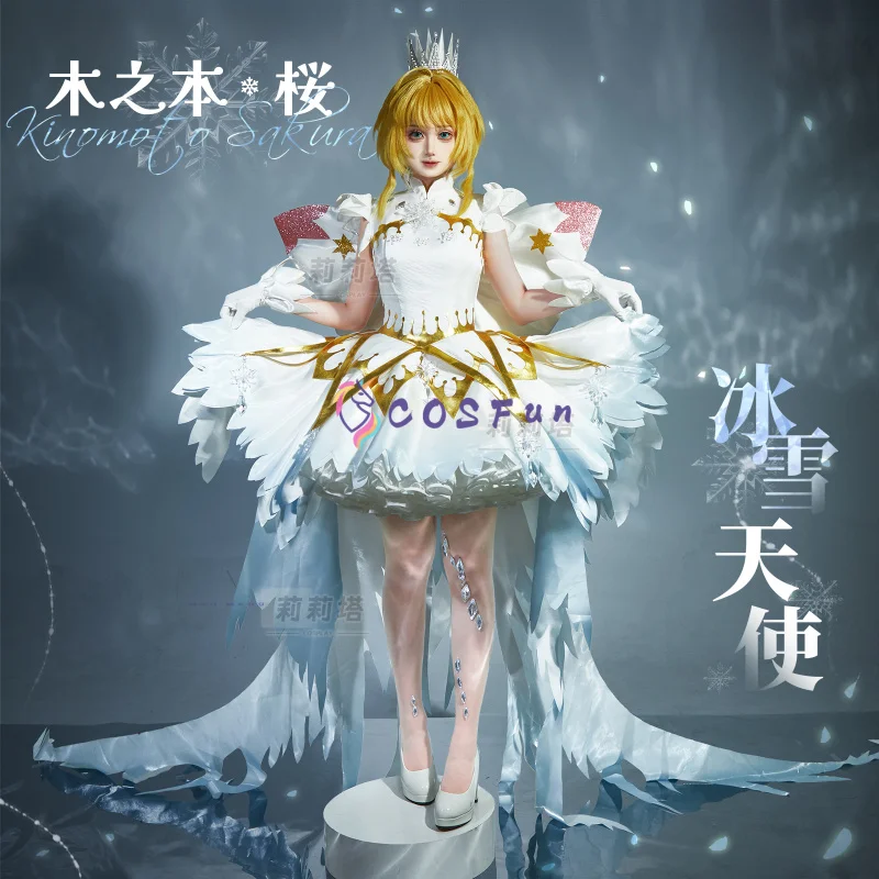 

Card Captor SAKURA Ice and Snow Angel Cosplay Costume Anime Party Uniform Hallowen Play Role Clothes Clothing COSFun