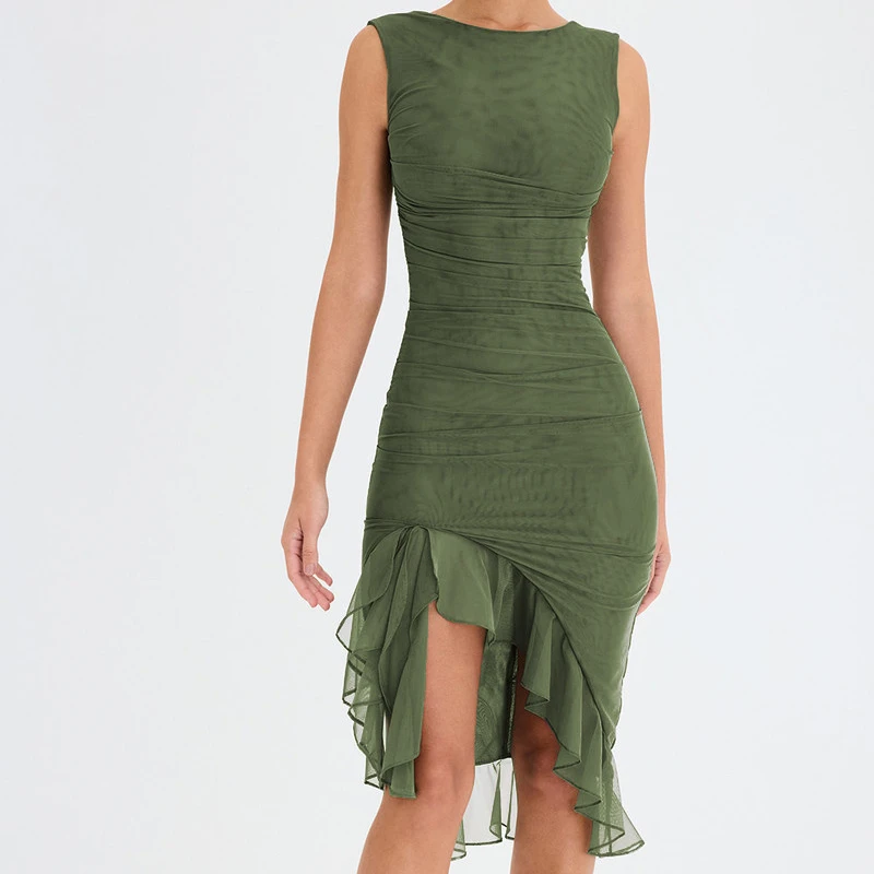 Jurk voor vrouwen gewaad zomer nieuwe backless feestjurk zomer casual mode mini wrap basic vest jurk sexy elegant