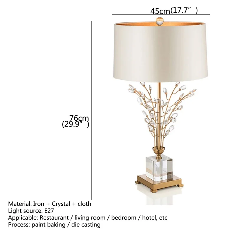 SOFEINA Lâmpada De Mesa Criativa Modern LED Cristal Branch Mesa Decorativa Luz para Casa Bedside Bedroom