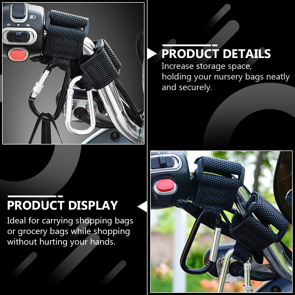 

2pcs D Ring Hook Stroller Clip Hanging Metal Carabiner For Nursery Bag Organizer Buggy Hanger Pushchair Accessories Pram Hook