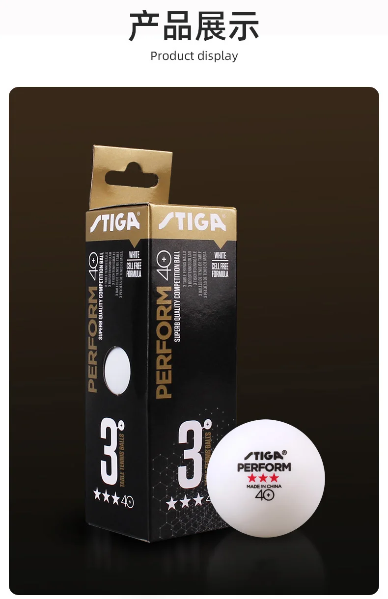 STIGA 3 Sterne 40+ Tischtennisbälle ITTF ABS Neues Material Ping-Pong-Bälle mit Naht, hohe Elastizität, langlebig, Trainings-Spielbälle – Detail 10