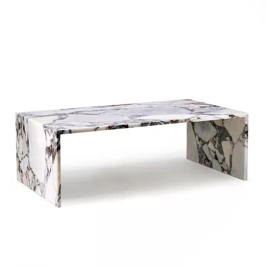 YJQ high-end coffee table living room rectangular natural marble luxury stone small apartment