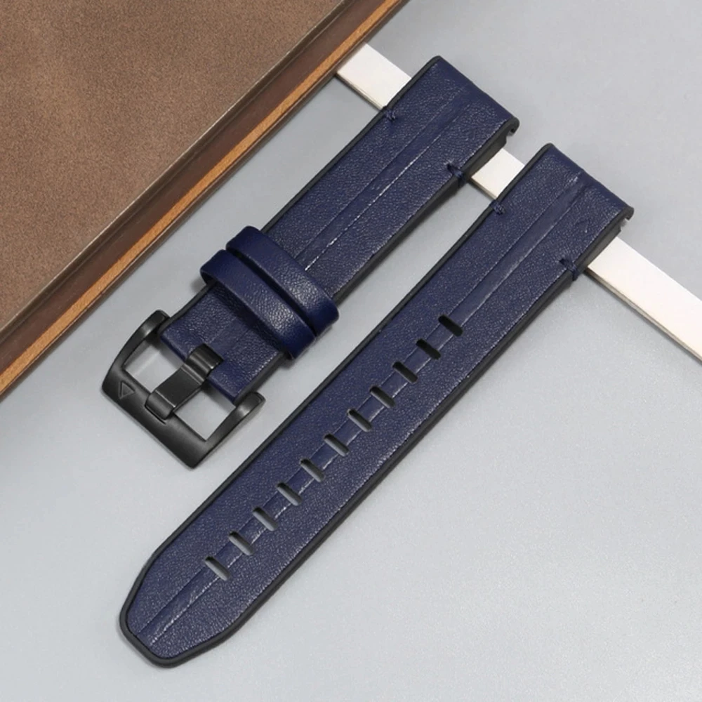 Premium-Luxus-Leder- und Silikonarmband für Garmin Fenix 9Pro 47mm 51mm 9 8 E 7 7X Pro 6X Plus QuickFit 22/26mm Uhrenarmband – Detail 4
