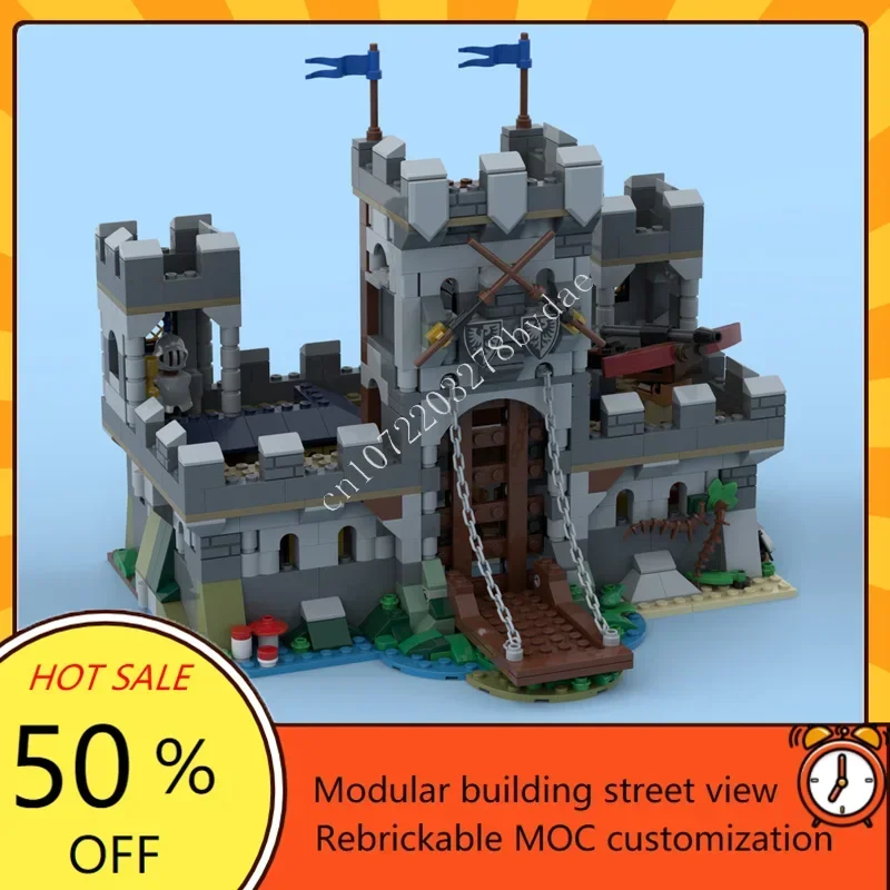

910 шт. MOC средневековый замок, модель-головоломка на заказ, замок короля Сокола, технический набор для сборки технологий «сделай сам», детский праздничный подарок