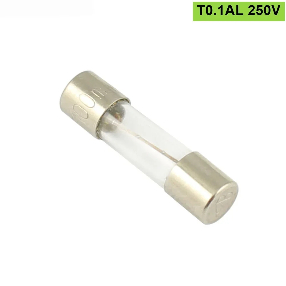 50pcs Tube Glass Fuse Cartridge 5x20mm 5*20mm Slow Blow Time-lag 250V T 0.1A 3.15A T T0.1AL T3.15AL