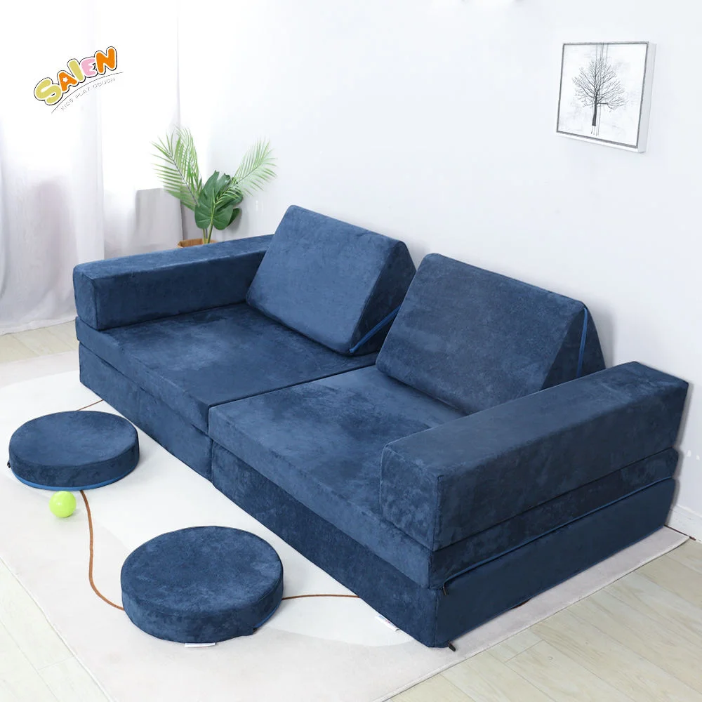 Kids Play Couch Folding Foam Soft Sofa Multifunctional Modular Home Furniture for Bedroom Living Room