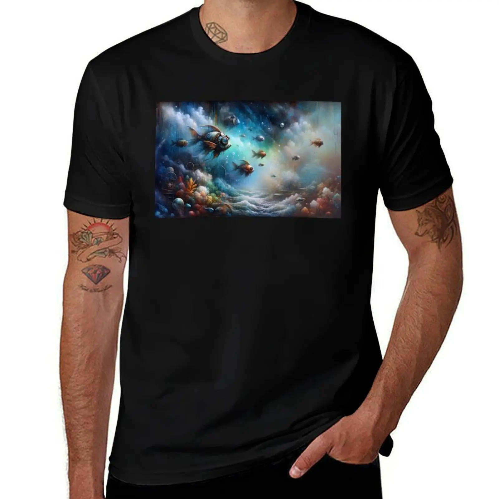

Mechanical Fish...004....... T-Shirt quick-drying cheap stuff plus size tops men clothes