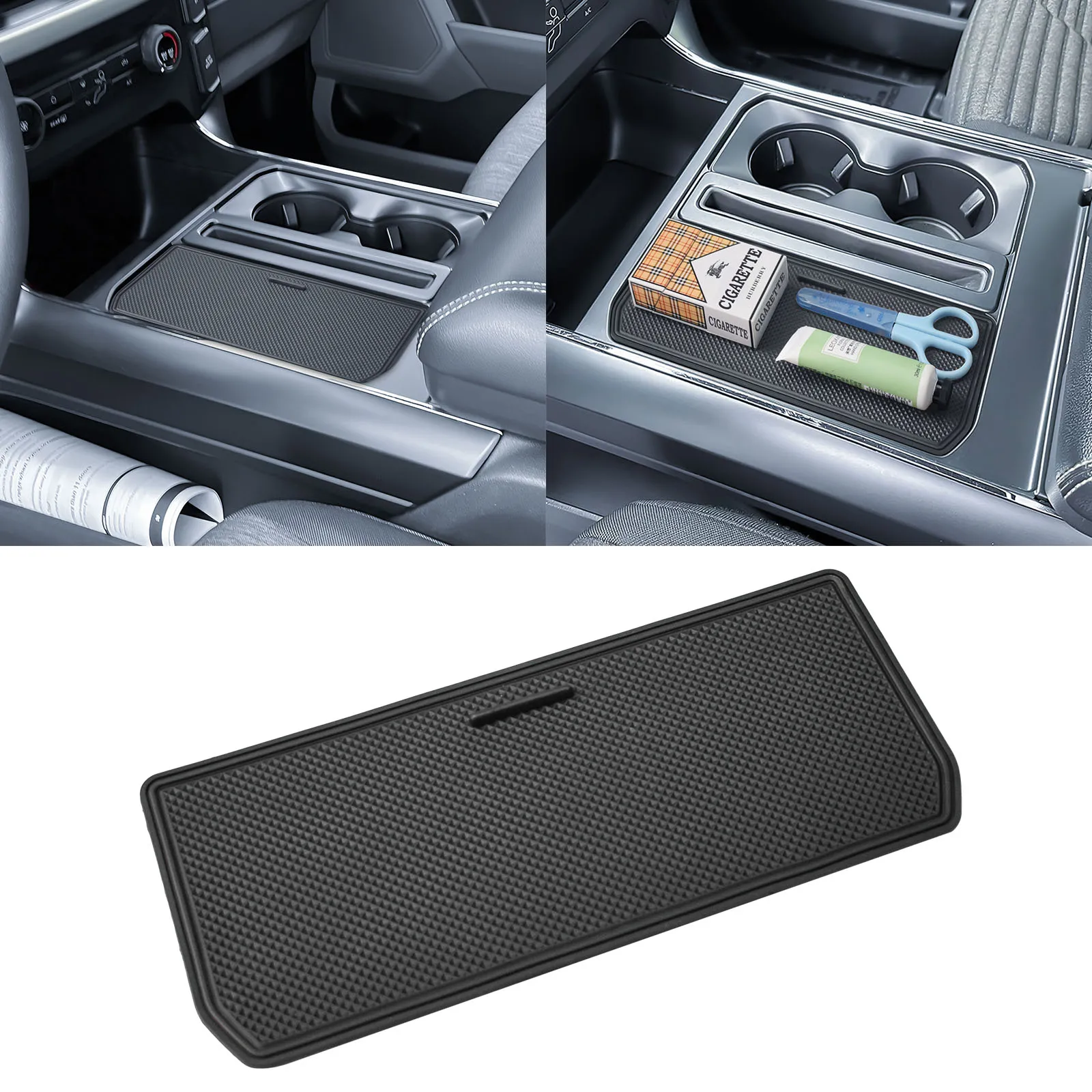 

Center Console Pocket Cover for Ford F150 2021-2024 2025 Adapter Insert Tray Hidden Panel Secret Pocket Lid Storage Organizer