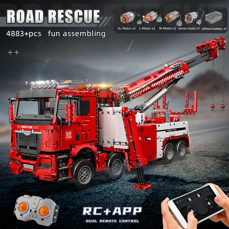 Schimmel König 17027 technische Auto Spielzeug App & RC motorisierte Feuerwehr auto Modell Montage Baustein Ziegel Kinder Weihnachts geschenk
