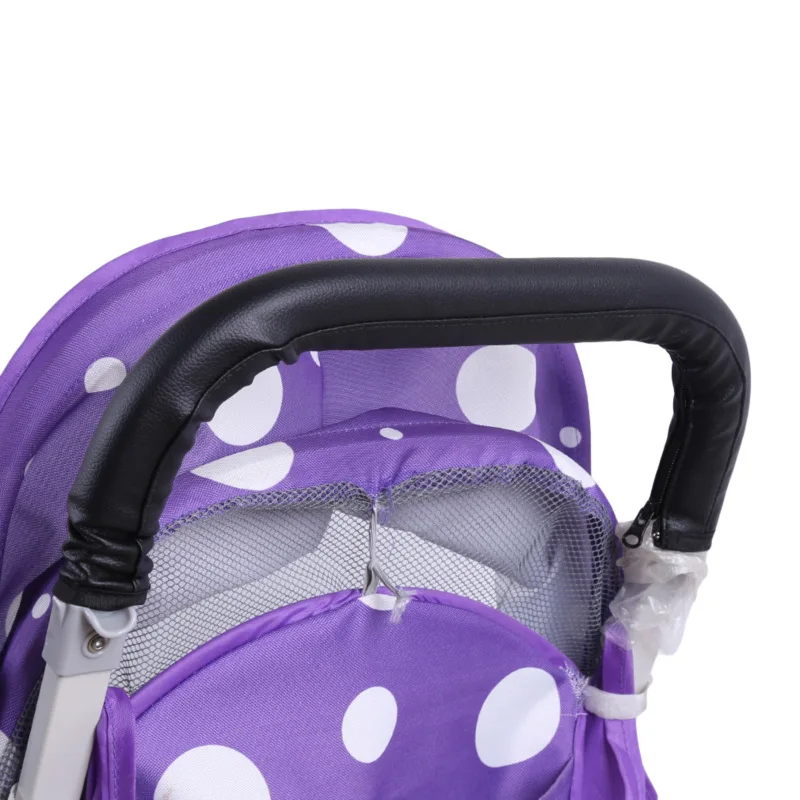 Baby Stroller Armrest PU Leather Protective Cover With Foldable Zipper Universal Style For Walking Baby Handlebars And Gloves