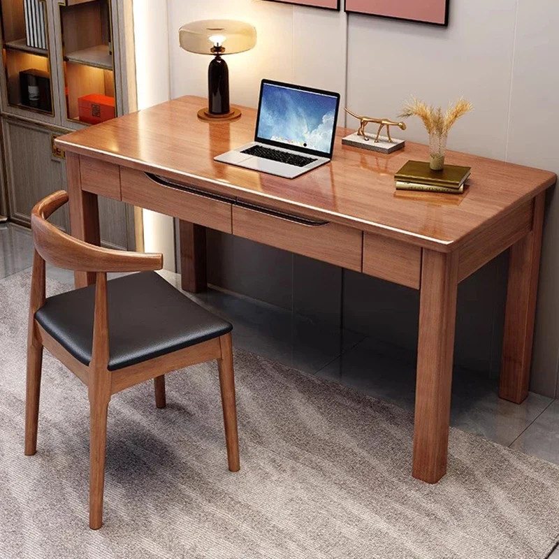 Small Gaming Computer Desk Room Writing Chinese Simple Wooden Office Desk Study Elegant Bureau Meuble Furniture Room Office