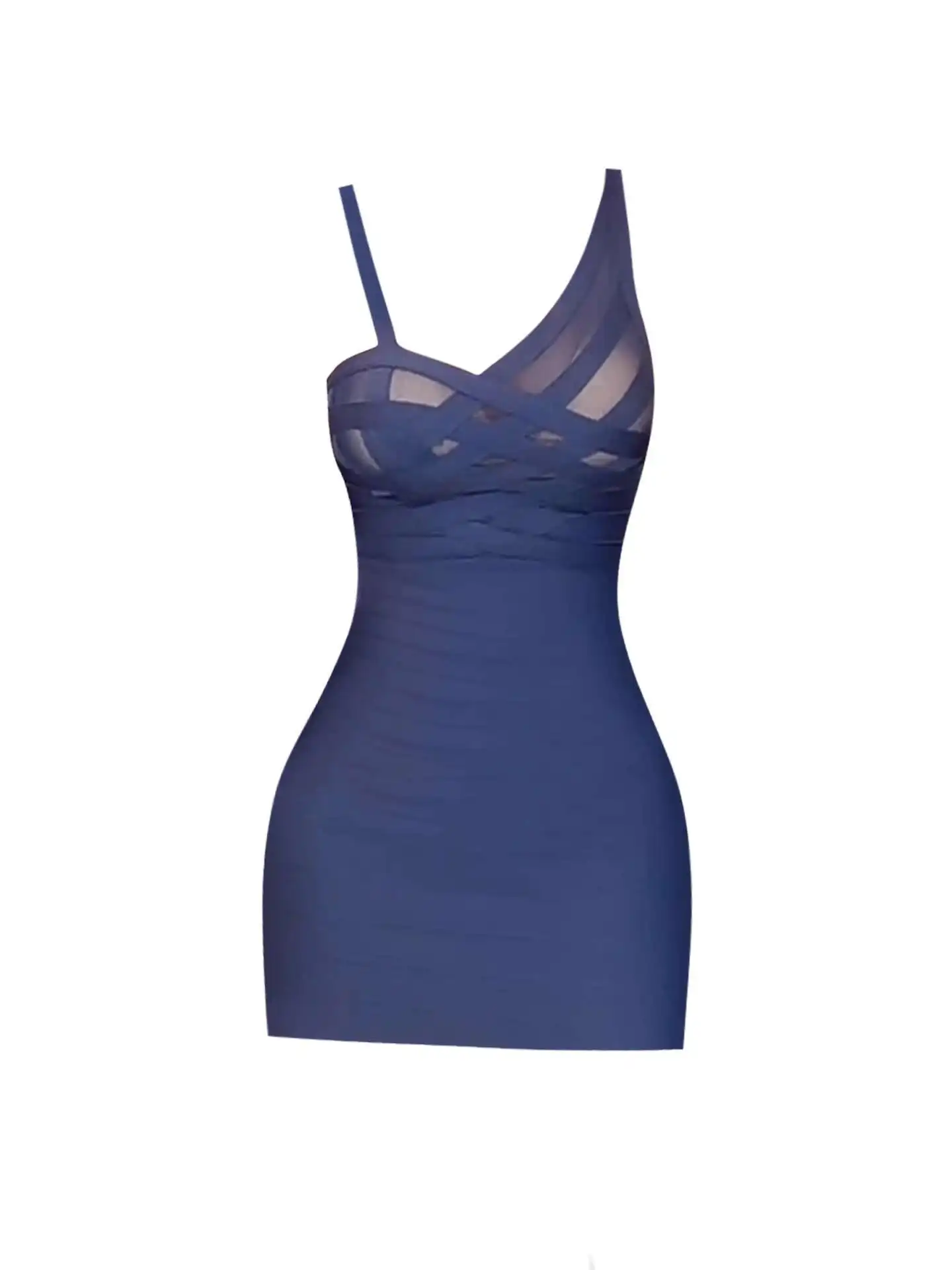 

GAOSITONG Mature Style Cross Hollow Out Strap Dress for Women Summer 2025 Slim Fit Bandage Bodycon Dress