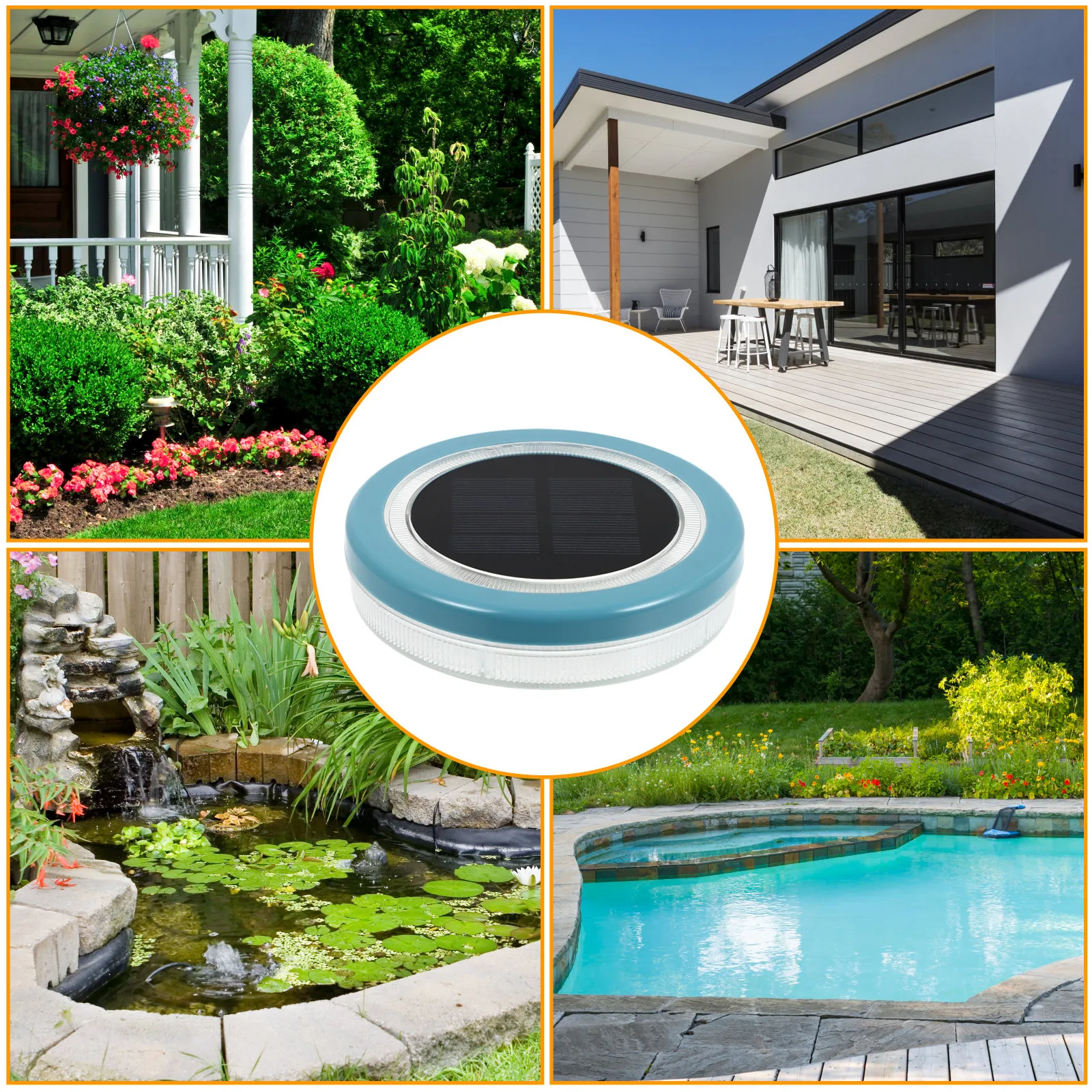 

Solar Floating Green LED Garden ABS PC Floating Pond Lamp Waterproof Lightweight Outdoor Decor Pond Yard Lawn