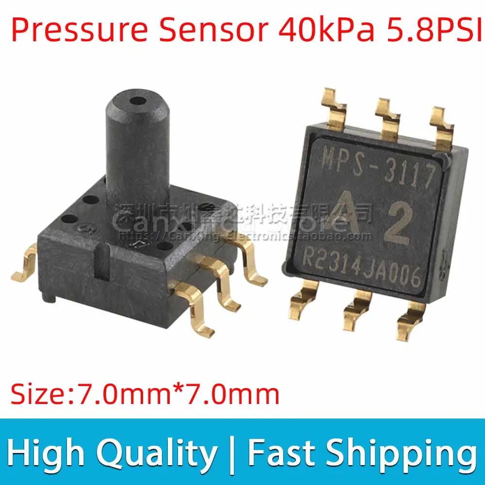 2pcs MPS-3117-A2 MPS-3117-006GC SMD Monitor Silicon Pressure Sensor 40kPa 5.8PSI For Electronic Blood Pressure