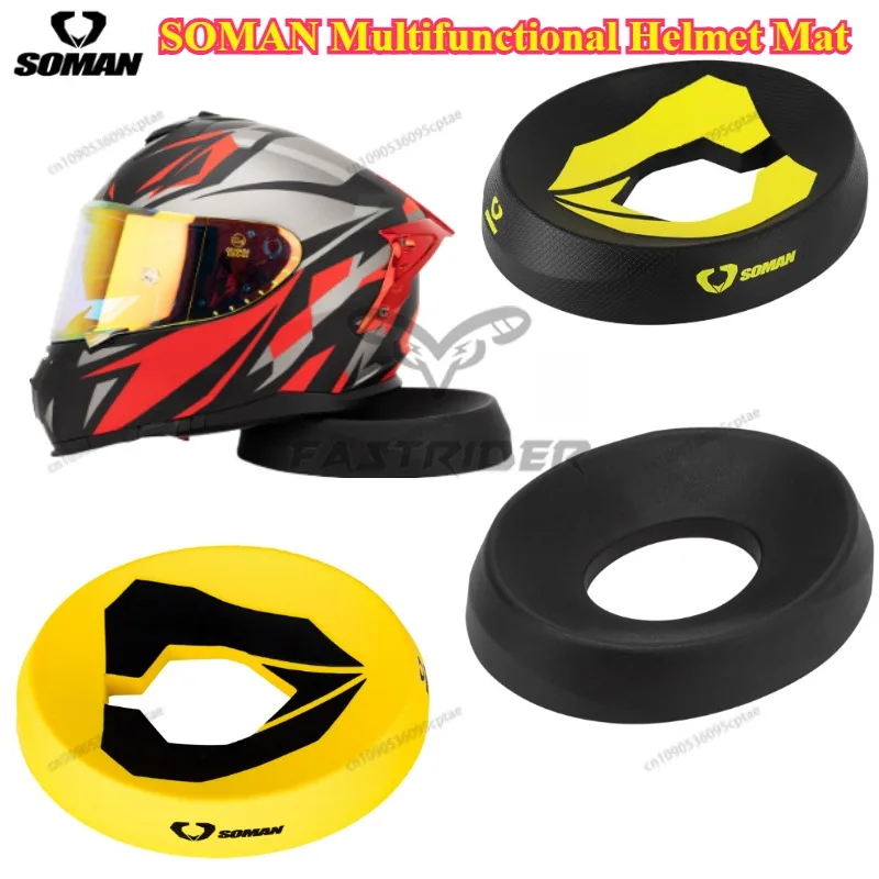 

SOMAN Motorbike Helmet Stand, Helmet Service Pad, Helmet Support Donuts Rings for Motorbike Snowmobile Scooters Helmets