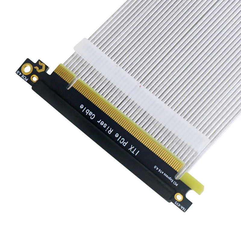 METALFISH-Cable elevador de velocidad completa 4,0 PCIe3.0 x16, Cable de extensión GPU blanco para chasis de estructura ITX A4, Mini carcasa compacta