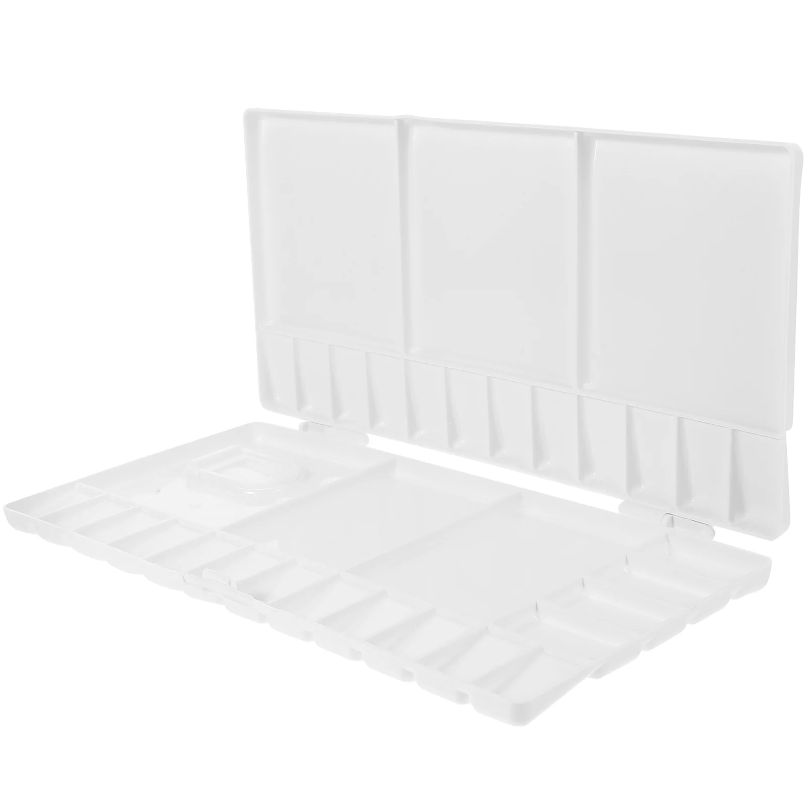 

Plastic Painting Pallet Watercolor Folding Paint Tray with 33 Compartments for Painters Students Studio