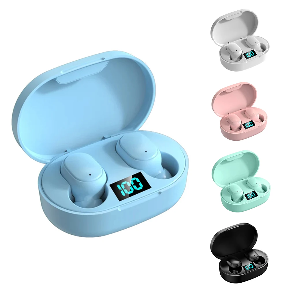 E6S Wireless Earbuds Wireless Ultra Long Playtime Headphones With Charging Case Waterproof Earbuds For Sports Working