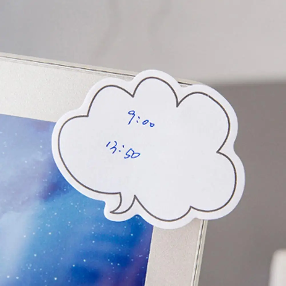 4 Packs Convenient School Kids Cloud Shape  Sticky Notepads Strong Stickiness Memo Stickers Creative for Household