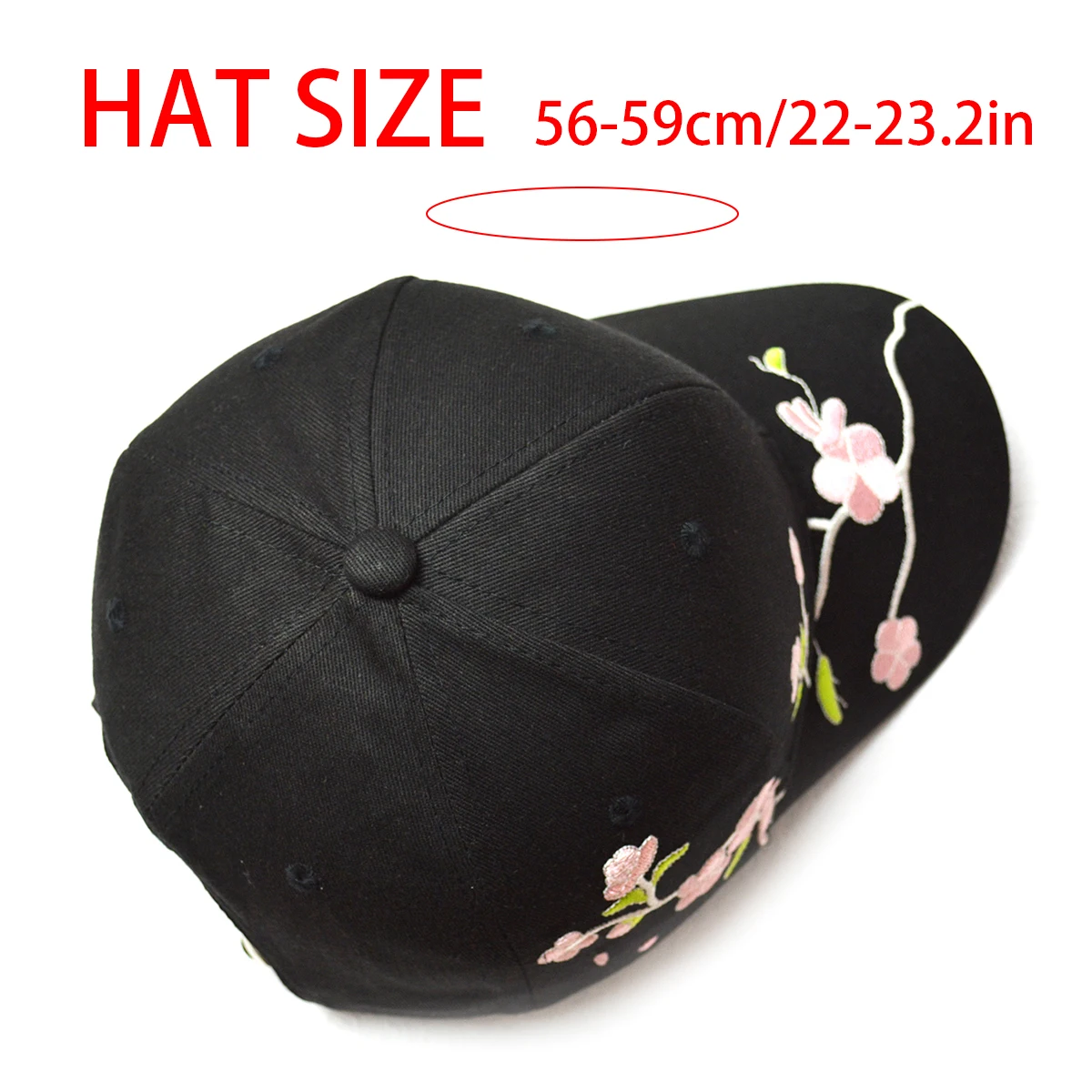 JK Korean Flower Embroidery Baseball Caps Women Girl Cute Plum Outdoor Long Brim Sun Visor Hats Cotton Adjustable Sports Cap