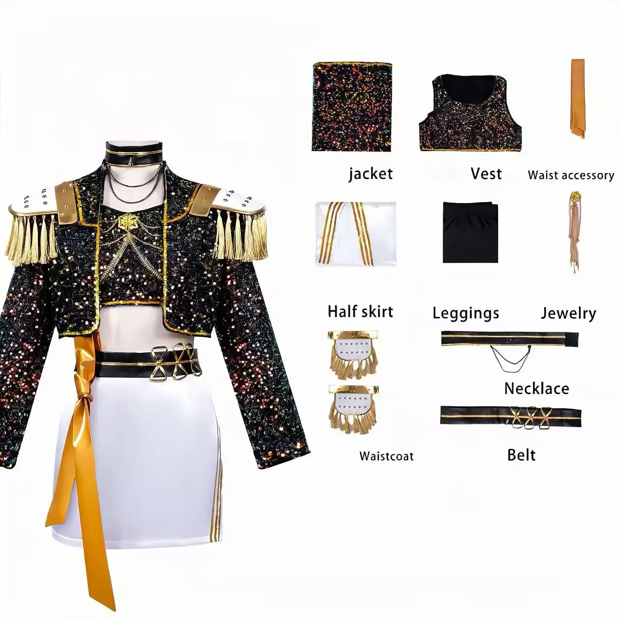 

Костюм для косплея Руми Зоэй Мира на Хэллоуин, с париком, для сценических выступлений и ролевых игр