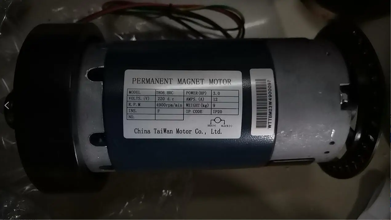 Treadmill Motor T806HRC 220V 3HP 4900 Rpm Electrical