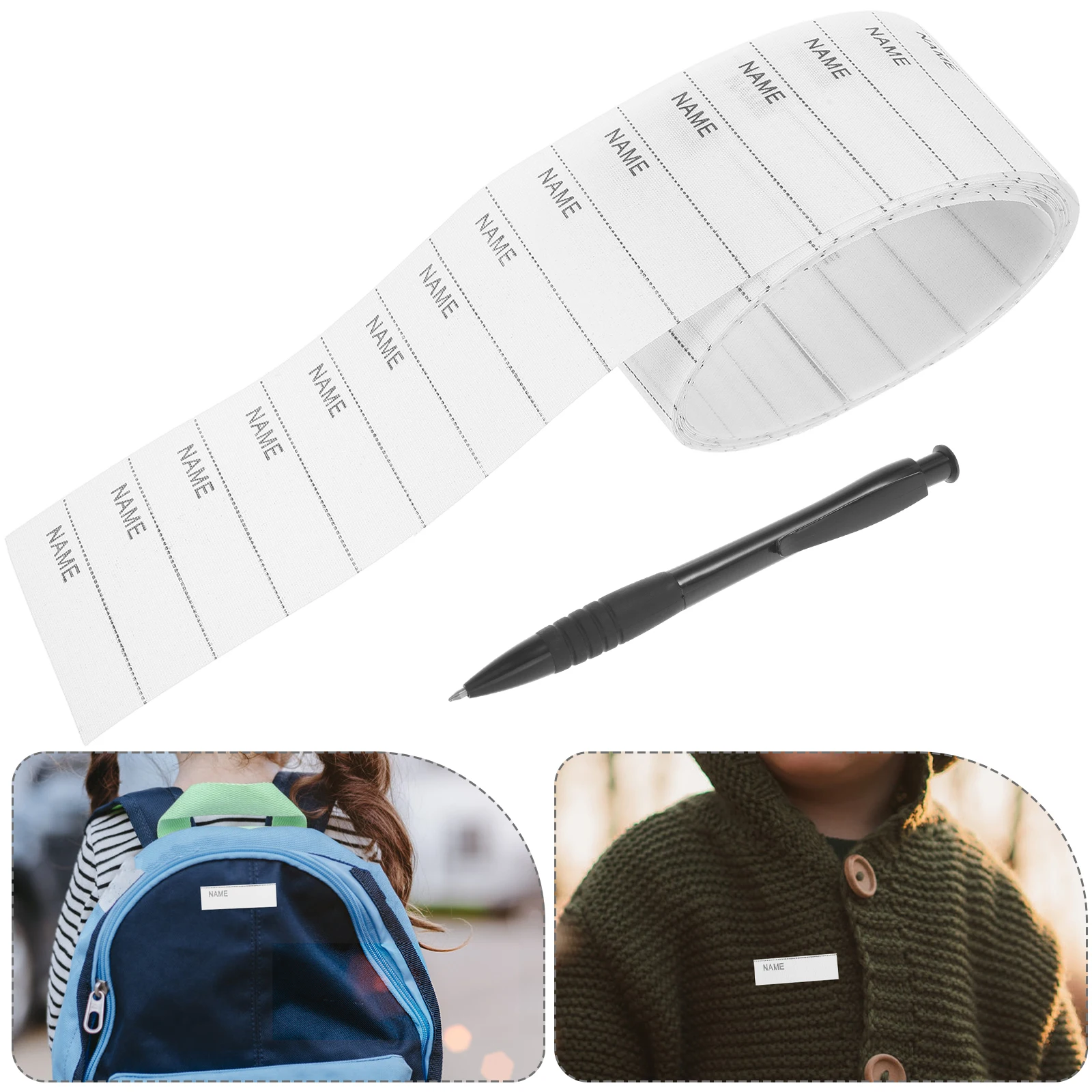 

1 Set Kids Clothing Labels Fabric Self-Stick Washable Name Tags For School Uniforms T-Shirts Backpacks Easy-Iron Diy