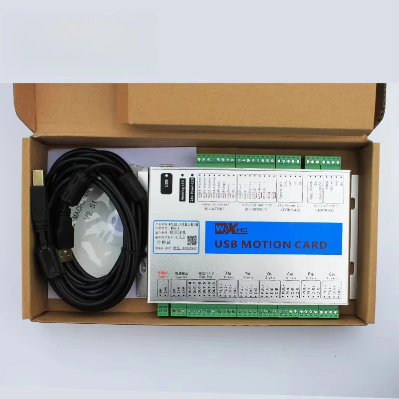 MKX-V Tarjeta de control Mach3 de 5/6 ejes Puerto USB Placa de ruptura Mach3 MK6-V Mach3 Control de movimiento CNC