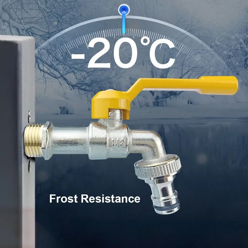 All Copper Tap Water Faucet 4/6/8 Points Garden Irrigation Valve Switch One Into One Out Thread Water Splitter Connector